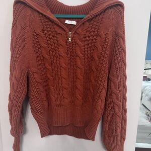 Grey Bandit Cable Knit Brown Sweater, Size S